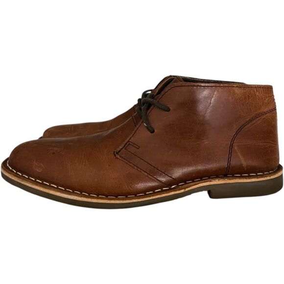 Hawkings McGill Men’s Desert Chukka Boots Size 9 Brown Leather Lace-Up - Picture 1 of 8